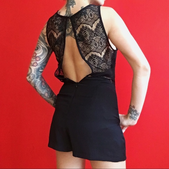 Keepsake Lace Black Romper Pockets XS - Picture 3 of 5